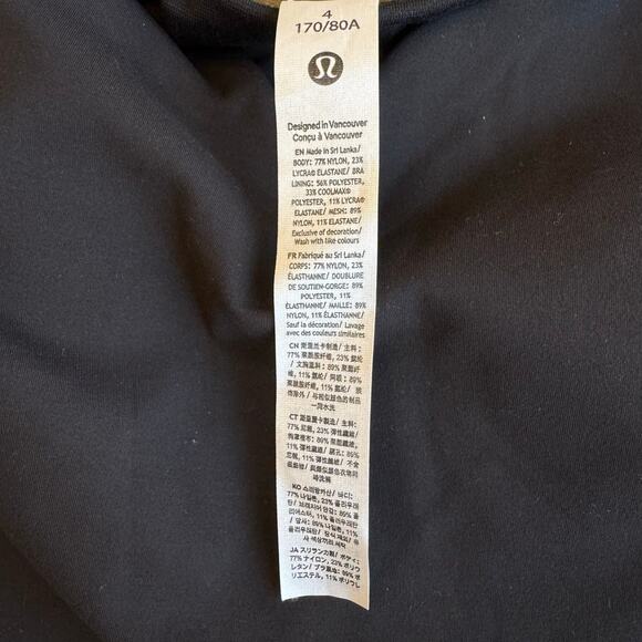 Lululemon NWT Women's Size 4 Wunder Train Tank Sweetheart Black B/C Cup $68 - Picture 4 of 7